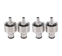 4 Pack Stainless Steel Carbonation Cap, Forced Carbonation PET Bottle Filling CO2 Coupling Cap Carbonator System Fizzy Drinks Carbonation Cap for Soda Beer Homebrew Kegging