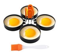 4 Pack Stainless Steel Egg Rings,Non Stick Egg Rings for Frying