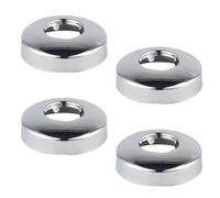 4 Pack Stainless Steel Flange Covers - 21mm ID, 50mm OD, 12/8mm H - Kitchen Pipe Collars - Wall Hole Escutcheon Plate for Shower Arm, Valve, Faucet, Pipe