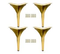 4 Pack Stainless Steel Furniture Legs, Upgraded Thickened Furniture Foot Cabinet Feet, Replacement Support Kitchen Feet, for Desk Table Bed Nightstand (31cm/12.2in,Gold)