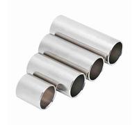 4 Pack Stainless Steel Guitar Slide Set, 4 Sizes 1.1/2/2.36/2.75in Silver Metal Finger Slides for Electric Acoustic Lap Bass Guitar Blues Country