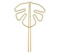 4 Pack Stainless Steel Plant Stands Gold, Adjustable Blade Support Stakes for Indoor Potted Flowers, Turtle Leaf Brackets to Prevent Drooping Stems, 28cm Garden Tools