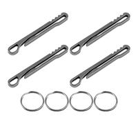 4-Pack Stainless Steel Rattlesnake Keychains, Lightweight Quick Release Holder, Suitable For Backpack Use, Perfect For Outdoor Exploration, 2.8 In Long