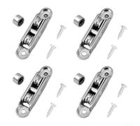 4 Pack Stainless Steel Sliding Door Roller with 304 Metal Frame and Ball Bearings for Smooth Operation, Compatible with 15-16mm Groove Width Wi(B)