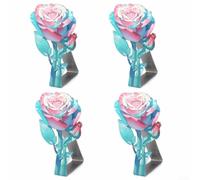 4 Pack Stainless Steel Table Cloth Clips, Adjustable Non-Slip Table Cover Clamps for Weddings, Picnics and Restaurants(Pink Blue)
