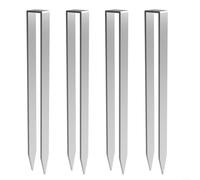 4-Pack Stainless Steel U-Shaped Ground Anchors 1181in for Securing Garden, Bouncy Castles, Playgrounds, Tents, Boats, Camping, Outdoor Activities
