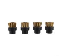4 Pack Stainless Steel Wire Round Brush Nozzles for Dupray Steam Cleaner, Small Black Copper Wire Brushes for Kitchen Bathroom Gaps Drains Cleaning Accessories(copper wire)