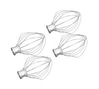 4 Pack Stainless Steel Wire Whip Mixer Replacement Part，Compatible for Kitchenaid K45WW Flour Cake Balloon Whisk Egg Cream Stirrer