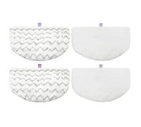 4 Pack Steam Mop Pads for Bissell Powerfresh Steam Mop 1940 1440 1544 1806 2075 Series, Model 19402 19404 19408 19409 1940A 1940F 1940Q 1940T 1940W B0006 B0017, Microfiber Washable, Reusable