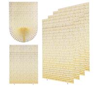 4 Pack Stick-On Blackout Shades, Temporary No-Drill Paper Curtains for Bedroom, Bathroom and Home Use - Easy Fit, High Light Blocking (Beige,light filtering, 60W x 150H cm)