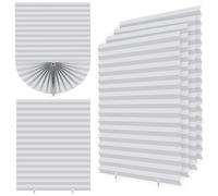 4 Pack Stick-On Blackout Shades, Temporary No-Drill Paper Curtains for Bedroom, Bathroom and Home Use - Easy Fit (White, 90W x 180H cm)