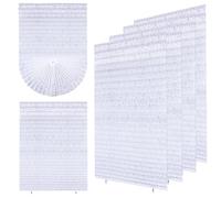 4 Pack Stick-On Blackout Shades, Temporary No-Drill Paper Curtains for Bedroom, Bathroom and Home Use - Easy Fit, High Light Blocking (White,light filtering, 60W x 150H cm)