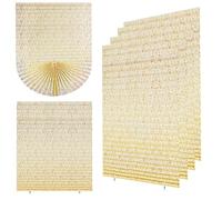 4 Pack Stick-On Blackout Shades, Temporary No-Drill Paper Curtains for Bedroom, Bathroom and Home Use - Easy Fit, High Light Blocking (Beige,light filtering, 90W x 180H cm)