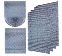 4 Pack Stick-On Blackout Shades, Temporary No-Drill Paper Curtains for Bedroom, Bathroom and Home Use - Easy Fit, High Light Blocking (Grey,light filtering, 90W x 180H cm)