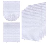 4 Pack Stick-On Blackout Shades, Temporary No-Drill Paper Curtains for Bedroom, Bathroom and Home Use - Easy Fit, High Light Blocking (White,light filtering, 90W x 180H cm)