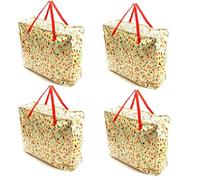 4 Pack Storage Bags, Autumn Leaf Design, 75x60x25cm