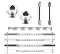 4 Pack Storm Door Hinge Pin Kit, Including 8PCS Aluminum Hinge Pins, 8PCS Bushing Caps, 4PCS Steel Springs, Hardware Kit Storm Door Replacement Parts with Hinges for Croft Doors or Other Storms Doors