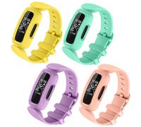 [4 Pack] Straps compatible with Fitbit Ace 3 Strap for Kids, Soft Silicone Adjustable Wristband Replacement Strap Boys Girls (4 Pack 03)