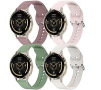 4 PACK Straps for Garmin Venu 2S/Venu 3S/Forerunner 265S/255S/255S Music/Vivoactive 4S/Vivomove 3S, 18mm Soft Silicone Quick Release Replacement Sport Loop Watch Band 4-PACK 03