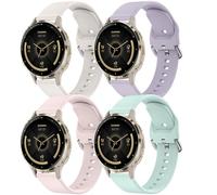 4 PACK Straps for Garmin Venu 2S/Venu 3S/Forerunner 265S/255S/255S Music/Vivoactive 4S/Vivomove 3S, 18mm Soft Silicone Quick Release Replacement Sport Loop Watch Band 4-PACK 04