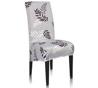 4 Pack Stretch Dining Chair Covers, XL/Oversized Removable Washable Soft Spandex High Back Large Chair Cover Slipcover for Dining Room Kitchen Hotel Table Banquet (4 Per Set, YYQS)