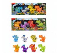 4 Pack Stretchy Dino Toy Set for Kids, Sensory Fidget Toy, Dinosaurs Stretch, Squish & Collect, Play Figures for Boys & Girls Ages 3+