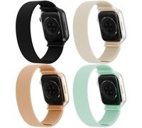 4 Pack Stretchy Solo Loop Nylon Bands Compatible with watch 38mm 40mm 41mm 42mm 44mm 45mm 46mm 49mm Women Men, Water-Resistant Elastics Sport Strap for iWatch Series 11/10/9/8/7/6/5/4/3/2/1 Ultra SE