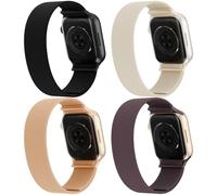 4 Pack Stretchy Solo Loop Nylon Bands Compatible with watch 38mm 40mm 41mm 42mm 44mm 45mm 46mm 49mm Women Men, Water-Resistant Elastics Sport Strap for iWatch Series 11/10/9/8/7/6/5/4/3/2/1 Ultra SE