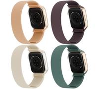 4 Pack Stretchy Solo Loop Nylon Bands Compatible with watch 38mm 40mm 41mm 42mm 44mm 45mm 46mm 49mm Women Men, Water-Resistant Elastics Sport Strap for iWatch Series 11/10/9/8/7/6/5/4/3/2/1 Ultra SE