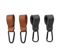 4 Pack Stroller Hooks, Adjustable Stroller Clips for Bags Hanging Multipurpose Hooks Free Your Hands for Strollers, Wheelchairs, Shopping, Bicycle