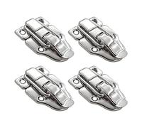 4 Pack Sturdy Toggle Latch Catch Clamp Clips, Stainless Steel Lock Buckle, for Flight Case Cosmetic Case Tool Box, Silver