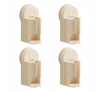 4 Pack Suction Cup Electric Toothbrush Holder Wall Mount Bathroom Organizer Rack for Care Essentials (White)