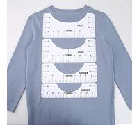 4 Pack T-Shirt Ruler Guide T-Shirt Alignment Ruler Heat Press Alignment Tool Measurement for Fabric Cutting File Designs Supplies (White)