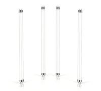 4 Pack T8 Fluorescent Light Tube 15W,Cool White 6500K Flicker-Free, 450mm,G13 Base,Emergency Energy,360° All-Round Lighting for Kitchen,Bathroom,Garage,Cabinet,Office
