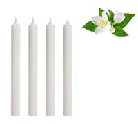4 Pack Tall Dinner Candles - Long 19 cm Jasmine Scented Pillar Wax Candles - 8 Hour Burn Time - Gift for Mum, Wife, Friends