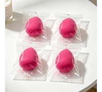 4 Pack Teardrop Beauty Blender Sponges, Latex-Free Hydrophilic Makeup Sponges for Liquid Foundation Concealer Cream Blush (Rose Red*4)