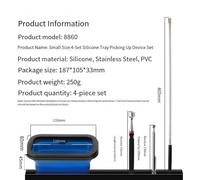 4-Pack Telescoping Magnetic Pickup Tool Set with Flexible 20-Inch Sweeper and 5-30.5-Inch Extendable Rods for Home Workshop Use (Blue Small)