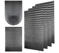 4 Pack Temporary Blackout Blinds, Stick on Curtains Printing Blackout Blinds No Drill Blinds Blackout Curtains for Home Bedroom Bathroom Windows (Gray, 60W x 150H cm)