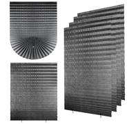 4 Pack Temporary Blackout Blinds, Stick on Curtains Printing Blackout Blinds No Drill Blinds Blackout Curtains for Home Bedroom Bathroom Windows (Gray, 90W x 180H cm)