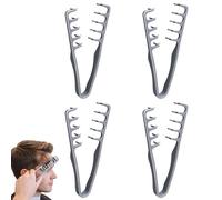 4 Pack Texture Combs For Men, Styling Comb And Wide Tooth For Curls, Volumizing For Textured Hairstyles, Texturising Comb For Daily Hair Care, Grey