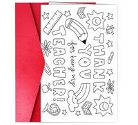 4-Pack Thank You Teacher Card - Appreciation for Perfect for Students to Show Gratitude End of Term Thank You Great Teacher Appreciation Card From Students Helping Me Grow Student (C, One Size)
