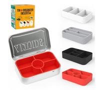 4-Pack Tin Organizer Inserts Compatible with Altoids 1.76oz Mint Tins - Ideal Dividers for Personal Essentials, Travel Storage of Pills, Jewelry, Art Supplies, or Fishing Gear (Assorted Colors)