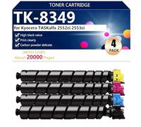 (4 Pack) TK-8349 Toner Cartridge Extra High Yield for Kyocera TASKalfa 2552ci 2553ci Printers, Sharp Prints,20000 Pages,BCMY-1 pack