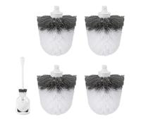 4 Pack Toilet Brush Replacement Head Compatible with OXO Toilet Brush Only, Replacement Toilet Brush Heads for OXO Toilet Brush, Gray&White