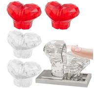 4 Pack Toilet Button Push Tool, Toilet Button Pusher Love Heart Shaped Toilet Tank Press Button Toilet Lid Tank Covers Toilet Flush Press Button for Women Manicures