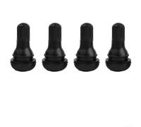 4 Pack TR412 Tire Valve Stems with Rubber Nozzle and PTFE Seal Valve Core for Efficient Tubeless Tire Air Management
