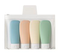 4 Pack Travel Bottles for Toiletries, 2oz Silicone Travel Bottles for Toiletries, Travel Shampoo & Conditioner Bottles, Leak Proof Travel Bottles