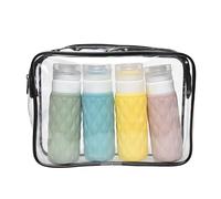 4 Pack Travel Bottles for Toiletries, 3.3oz Silicone Travel Bottles for Toiletries, Travel Shampoo & Conditioner Bottles for Shampoo Conditioner Lotion