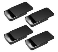 4 Pack Travel Floss Picks Case Portable Travel Floss Box Refillable Dental Pick Dispenser Toothpick Holder Metal Sliding Glide Flosses Storage Container for Travels Dates Dinners Hotels