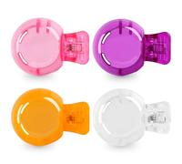 4 Pack Travel Toothbrush Head Covers Portable Toothbrush Protector Cap Brush Pod Case Protective Plastic Clip for Household Travel, Bathroom, Camping, School, Business